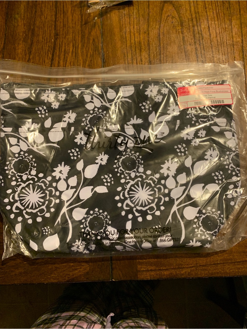 thirty-one Black & White Floral Insulated Lunch Bag